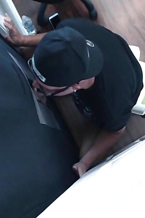 Moustache love sucking cock in gloryhole