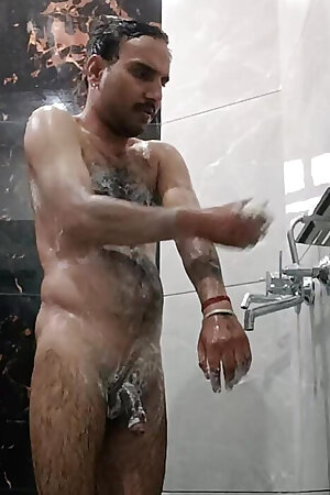 Desi boy enjoy shawer with friends