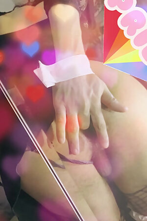 Horny sissy feels up his ass in a dream