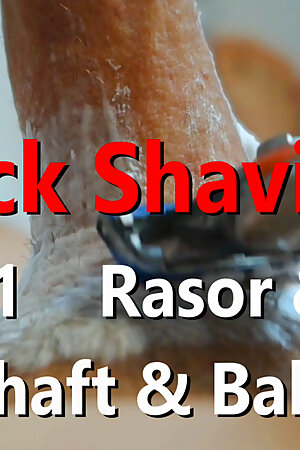 Cock Shaving Part 1 Razor & Gel on shaft & balls