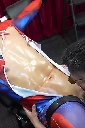 Hung Hiroya Fucks Bound Superhero Hungry Asshole After Ass Play