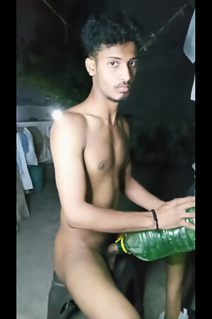 Indian horny boy fucking bottle hardcore jerk off cumshot