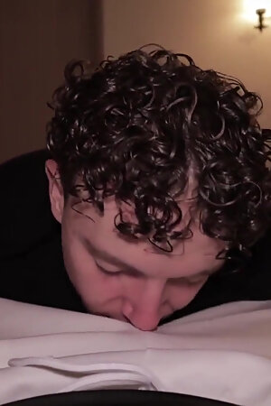 POV Twink Blowjob Cum Eating Nico Mucci Sucking Sweaty Daddy Camilo Brown's Big Uncut Cock