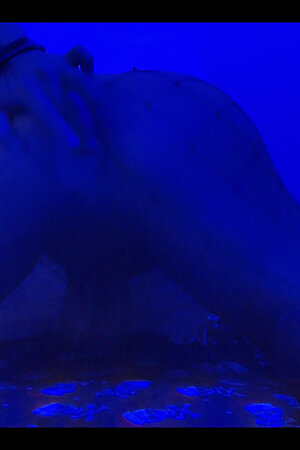 Ass in blue light