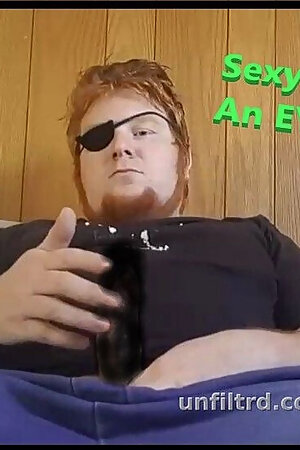 Sexy Redhead with an Eye Patch Shows You How to Cum Like a Mobster