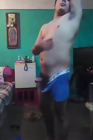 Jesus in boxer pulling his penis #1