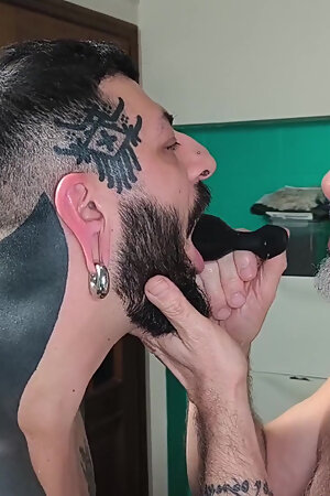 Tattoed Boy Takes It All From Hung Mature Daddy (part 2)