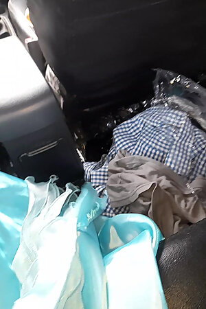 Asian Cross Masturbate and Cum wearing Satin Shiny Blue Gown