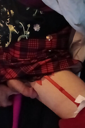 Schoolgirl is enjoying toys