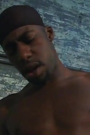 Black gay stud sucks his partner's tool before fucking