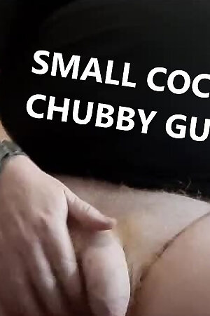 Watch This Chubby Guy with a Small Cock Moaning While Cumming Closeup Just for You