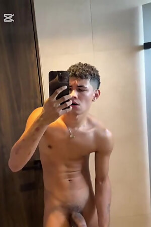 Venezuelan Latino boy masturbates for money