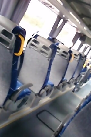Me cum on the bus soaking seat with sperm