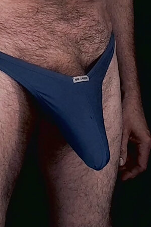 Long Cock Throbs in the Thong