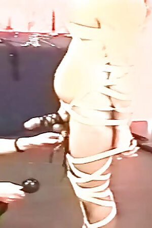 Hanged and tight cock torment