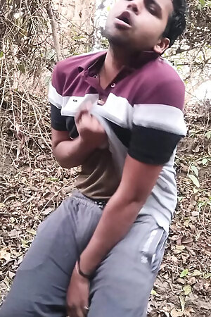 Music fucking by indian boy at forest alone with hotty butt