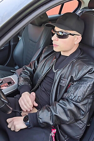 Alpha Gay Car Jerk - Couldn't Wait to Cum