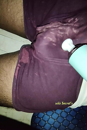 Desi stright boy massage his Dick with massager