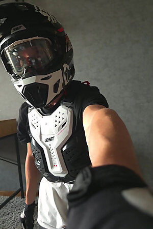 Cream Pie on My Mxhelmet