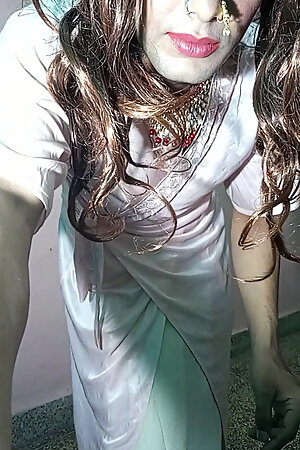 I love satin bra panty and removed clothes my stepmom