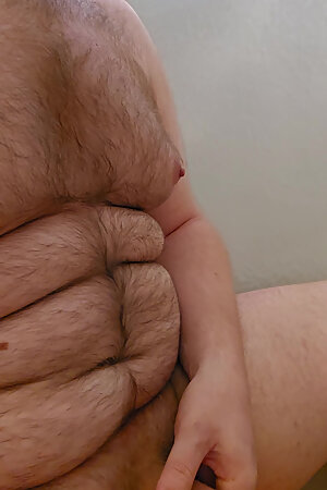 Stroking my white cock in the bathroom