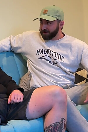 Hung Bros fuck on the couch