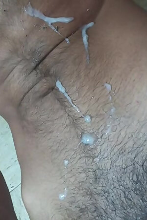 Masterbating and big cumshot eating my cum