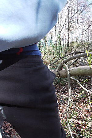 Horny jock strips in the forest and talks dirty while stroking sweaty hairy and uncut Part 1