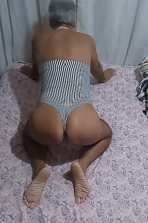 Ladysilva in Bed Very Sexy in a Bodysuit Showing off Her Hot Ass