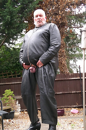 Leather Showing Cock and Balls