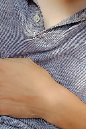 Hot guy squeezing his cock