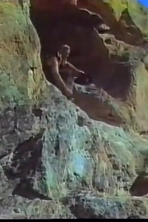 Long-haired blonde stud gets on his knees and gives a wet blow job