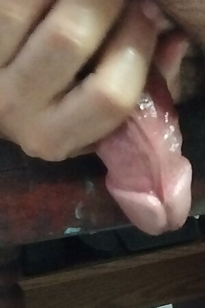 Milking tied little cock and balls