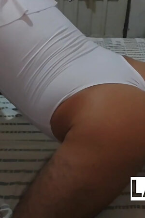 Ladysilva in sexy white bodysuit showing off her wonderful ass