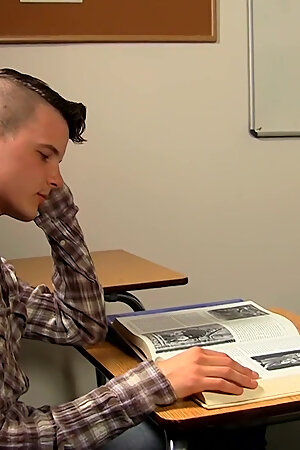 The Tutor Fucks His Ass on the Table