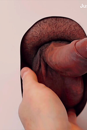 Young Farmer Back at the Gloryhole - His Thick Fat Cock Can't Stay Away