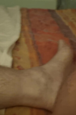 Stepdad Lies Down and Jerks His Cock Until He Comes. He Loves Playing with His Cock When I Watch.