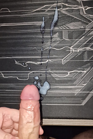 Part 2, Jerking my uncut dick at the desk and cumming all over it