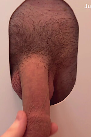 Young Hard Cock at the Gloryhole - Still Dripping After He Cums