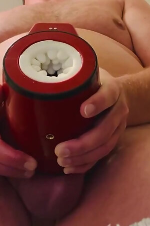 Watch Chub Daddy Blow His Load with New Cock Sucking Machine