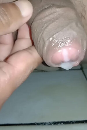 Pissing and masturbation in toilet