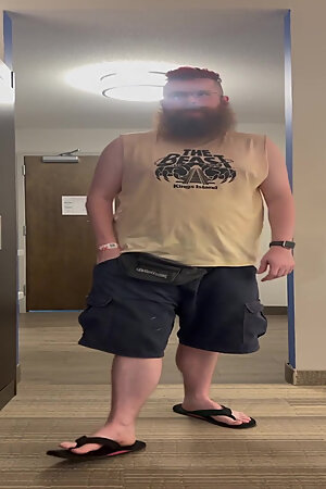 Stripping out of my sweaty clothes after a day of fun