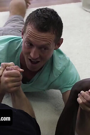 BottomGames - Cocky hunk Pierce Hartman lost bet with two horny buddies and gets double penetrated