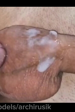 Femboy's big cock is pounding into a hole with hot cum inside!