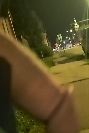 Public riding dildo, jerking and cumming at work