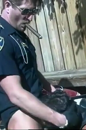 Policeman fucks a tight ass biker bottom