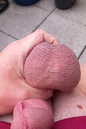 Cumshot on the balcony