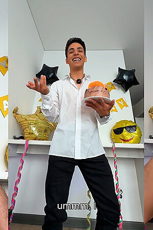 B-day Celebration with Cake and Milk