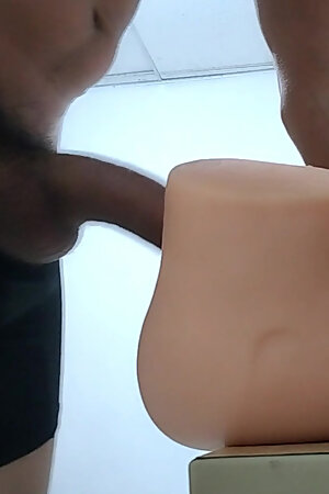 My hot cock cums twice with a sex doll - cum inside