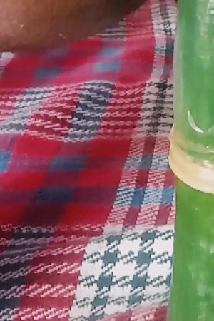 Only cucumber inside my anus with condom